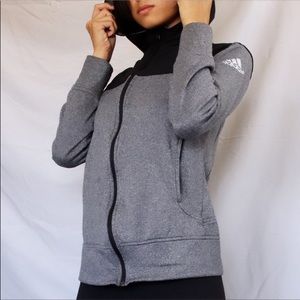 Black & Grey Adidas Hooded Jacket